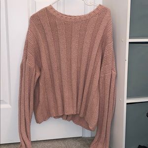 blush pink sweater